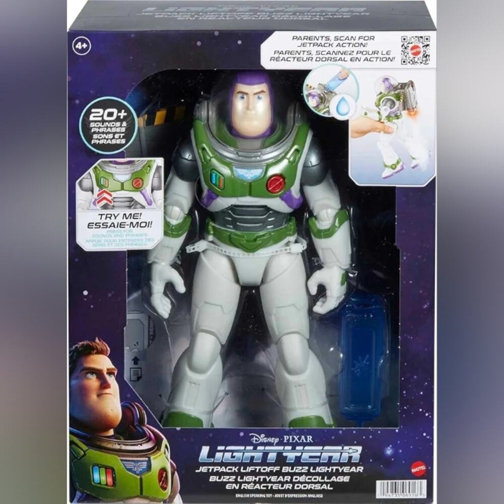 Mattel Disney and Pixar Buzz Lightyear Action Figure Jetpack Liftoff Toy